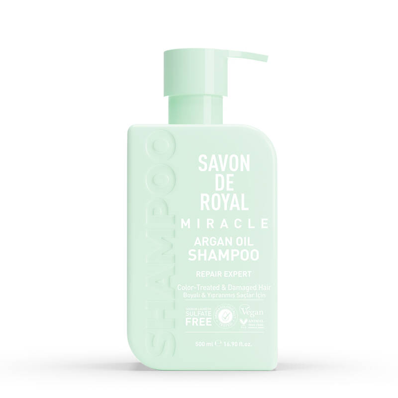 Savon De Royal - Argan Yağı İçeren - Boyalı & Yıpranmış Saçlar İçin Onarım Uzmanı Şampuan 500 ml