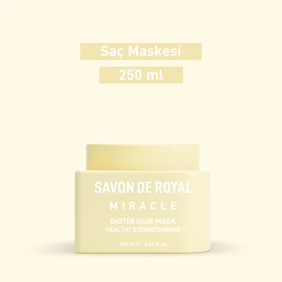 Savon De Royal - Biotin İçeren - Aşırı İşlem Görmüş Saçlar İçin Onarım Etkili Saç Maskesi 250 ml - Thumbnail