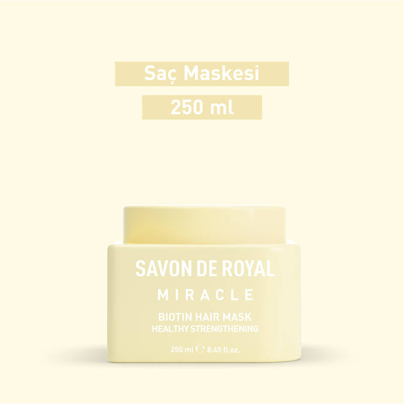 Savon De Royal - Biotin İçeren - Aşırı İşlem Görmüş Saçlar İçin Onarım Etkili Saç Maskesi 250 ml