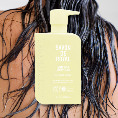 Savon De Royal - Biyotin İçeren - Aşırı İşlem Görmüş Saçlar İçin Onarım Etkili Saç Kremi 500 ml - Thumbnail