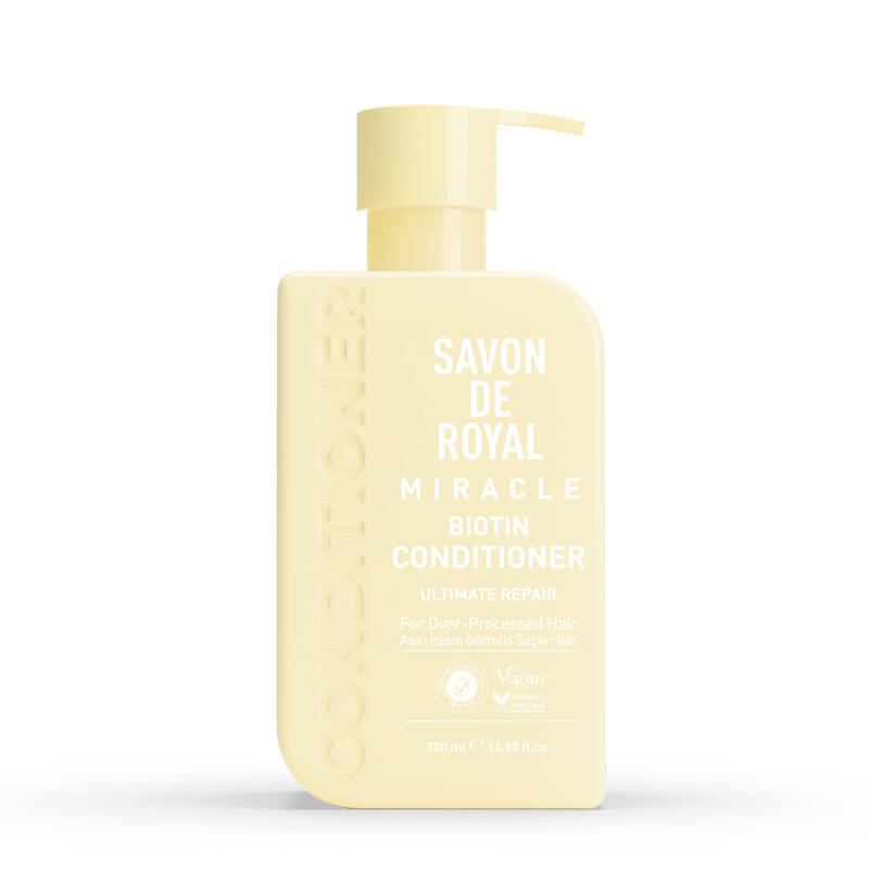 Savon De Royal - Biyotin İçeren - Aşırı İşlem Görmüş Saçlar İçin Onarım Etkili Saç Kremi 500 ml