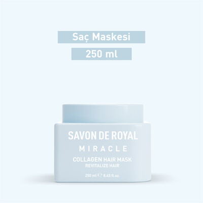 Savon De Royal - Kolajen İçeren - İnce Telli Saçlar İçin Canlandırıcı Etkili Saç Maskesi 250 ml - Thumbnail