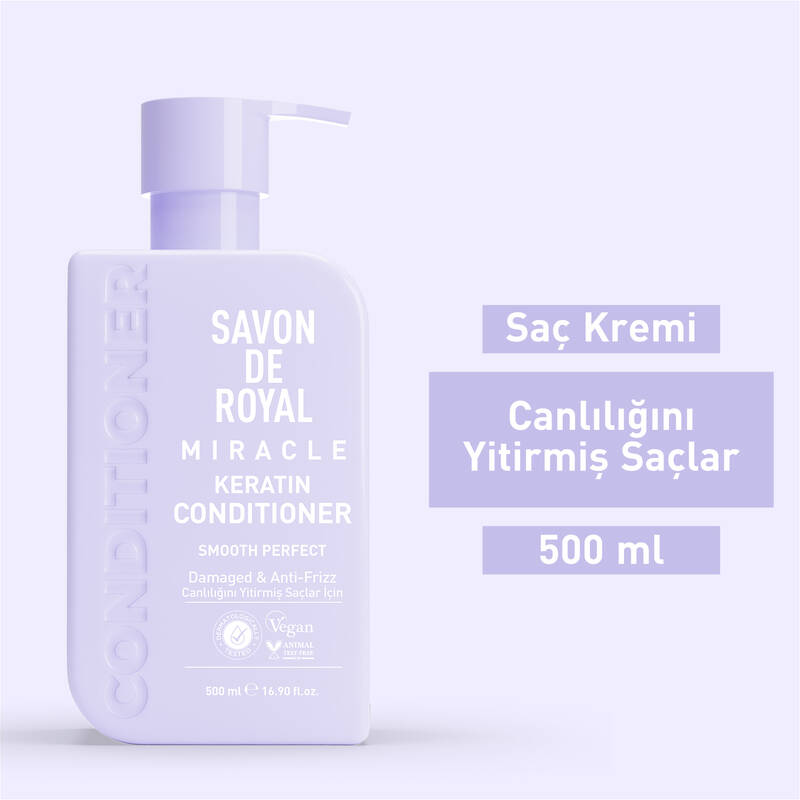 Savon De Royal - Kreatin Yağı - Canlılığını Yitirmiş Saçlar İçin Pürüssüz Etkili Saç Kremi 500 ml Savon De Royal - Kreatin Yağı - Canlılığını Yitirmiş Saçlar İçin Pürüssüz Etkili Saç Kremi 500 ml