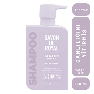 Savon De Royal - Savon De Royal - Keratin - Canlılığını Yitirmiş Saçlar İçin Pürüssüz Etkili Şampuan 500 ml