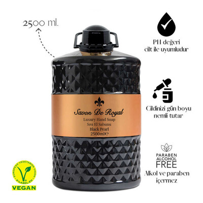 Savon De Royal Luxury Vegan Sıvı Sabun Black Pearl 2,5 lt (2)