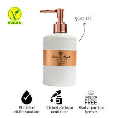 Savon De Royal Luxury Vegan Sıvı Sabun White Pearl 500 ml (2)