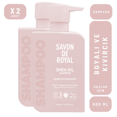 Savon De Royal - Savon De Royal Miracle Şampuan 500 ml 2 Adet | Boyalı ve Kıvırcık Saçlar | İyileşme Etkili | Shea Yağı