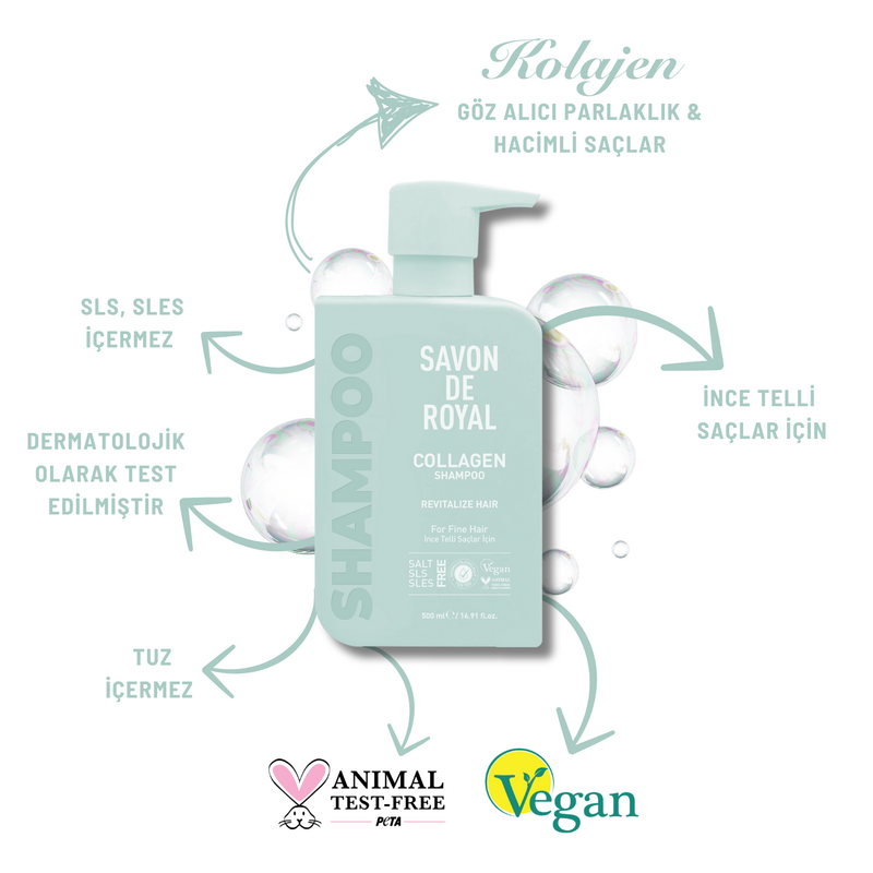 Savon De Royal Miracle Şampuan 500 ml 2 Adet | İnce Telli Saçlar | Canlandırıcı Etkili | Kolajen