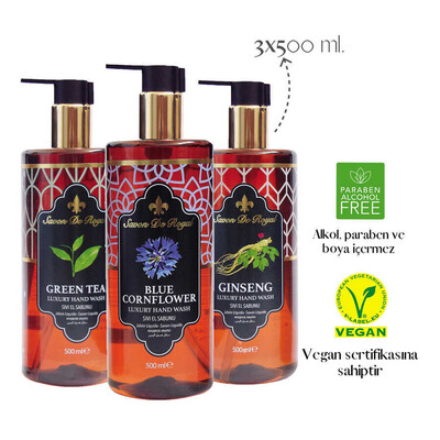 Savon De Royal Nature Luxury Vegan Sıvı Sabun Karma Paket 3 x 500 ml - Thumbnail