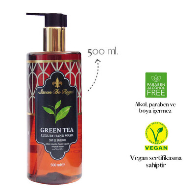 Savon De Royal - Savon De Royal Nature Luxury Vegan Sıvı Sabun Yeşil Çay 500 ml (1)