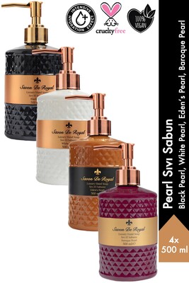 Savon De Royal - Savon de Royal Pearl Luxury Sıvı Sabun Karma Paket 500 ml 4 Adet| Pearl Ailesi | Vegan, Nemlendirici