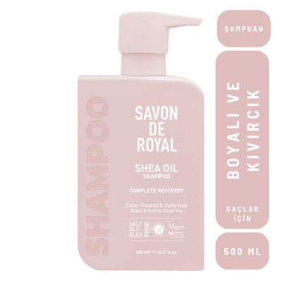 Savon De Royal - Shea Yağı - Boyalı ve Kıvırcık Saçlar İçin İyileşme Etkili Şampuan 500 ml - Thumbnail