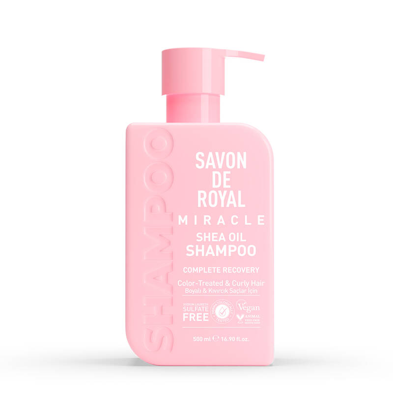 Savon De Royal - Shea Yağı - Boyalı ve Kıvırcık Saçlar İçin İyileşme Etkili Şampuan 500 ml
