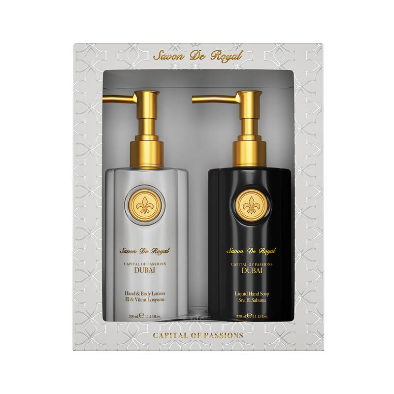 Savon De Royal Tutkuların Başkenti Dubai Set Sıvı Sabun 330 ml & Losyon 330 ml