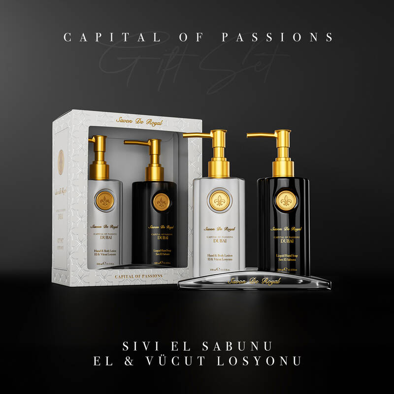 Savon De Royal Tutkuların Başkenti Dubai Set Sıvı Sabun 330 ml & Losyon 330 ml