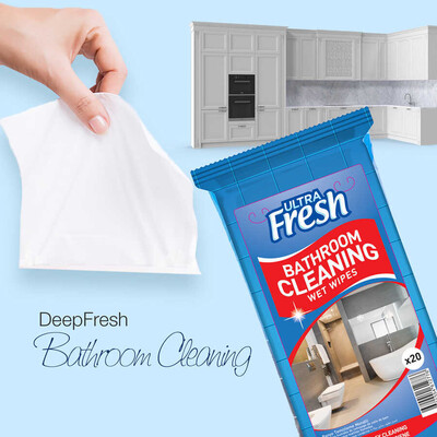 Ultra Fresh Banyo Yüzeyi Temizleme Mendili 20 Yaprak - Thumbnail