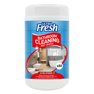 Ultra Fresh - Ultra Fresh Banyo Yüzeyi Temizleme Mendili Kutulu 80 Yaprak
