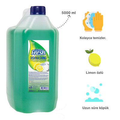 Ultra Fresh Bulaşık Deterjanı Bidon 5000 ml (2)