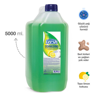 Ultra Fresh Bulaşık Deterjanı Bidon 5000 ml (6)