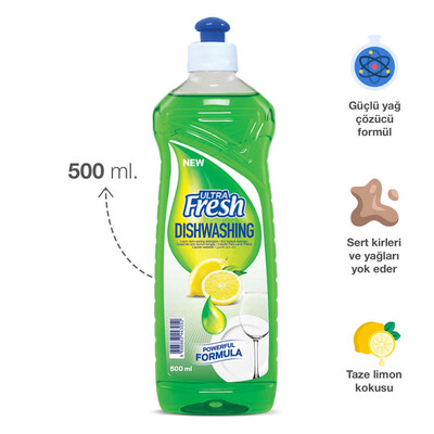 Ultra Fresh Bulaşık Deterjanı 500 ml (6)