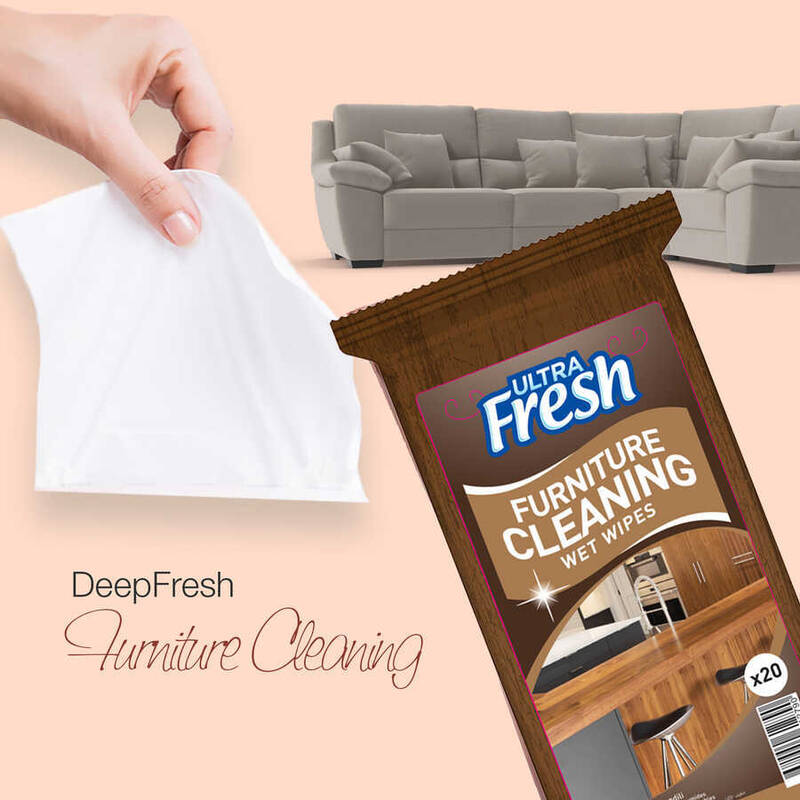 Ultra Fresh Mobilya Ve Ahşap Yüzey Temizleme Mendili 20 Yaprak