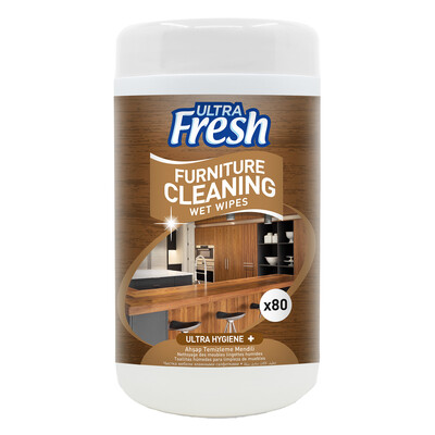 Ultra Fresh - Ultra Fresh Mobilya Ve Ahşap Yüzey Temizleme Mendili Kutulu 80 Yaprak