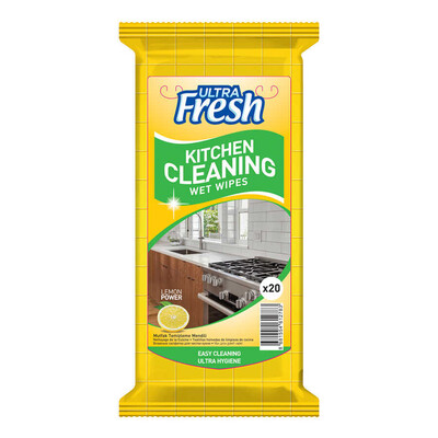 Ultra Fresh - Ultra Fresh Mutfak Yüzeyi Temizleme Mendili 20 Yaprak