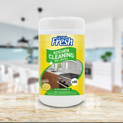 Ultra Fresh Mutfak Yüzeyi Temizleme Mendili Kutulu 80 Yaprak (3)
