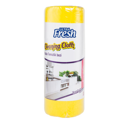 Ultra Fresh Sarı Temizlik Bezi Rulo 20 Adet (1)