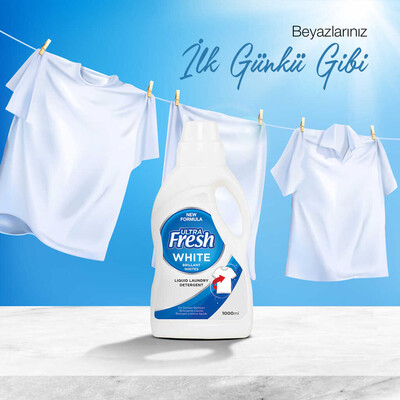 Ultra Fresh Sıvı Çamaşır Deterjanı Beyazlar 1 lt 16 Yıkama (3)