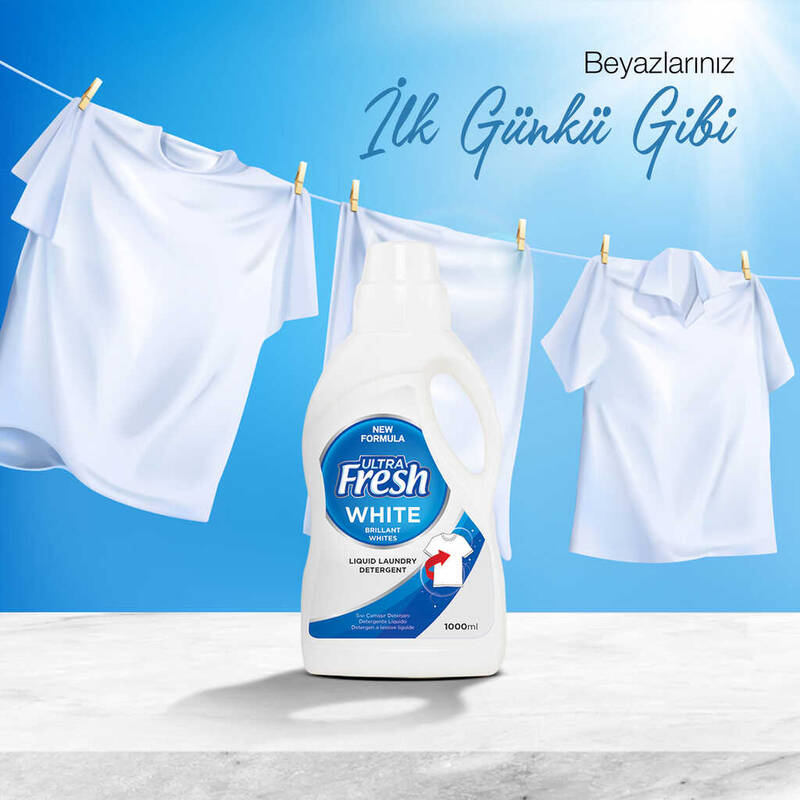 Ultra Fresh Sıvı Çamaşır Deterjanı Beyazlar 1 lt 16 Yıkama