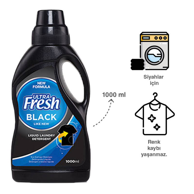 Ultra Fresh Sıvı Çamaşır Deterjanı Siyahlar 1 lt 16 Yıkama