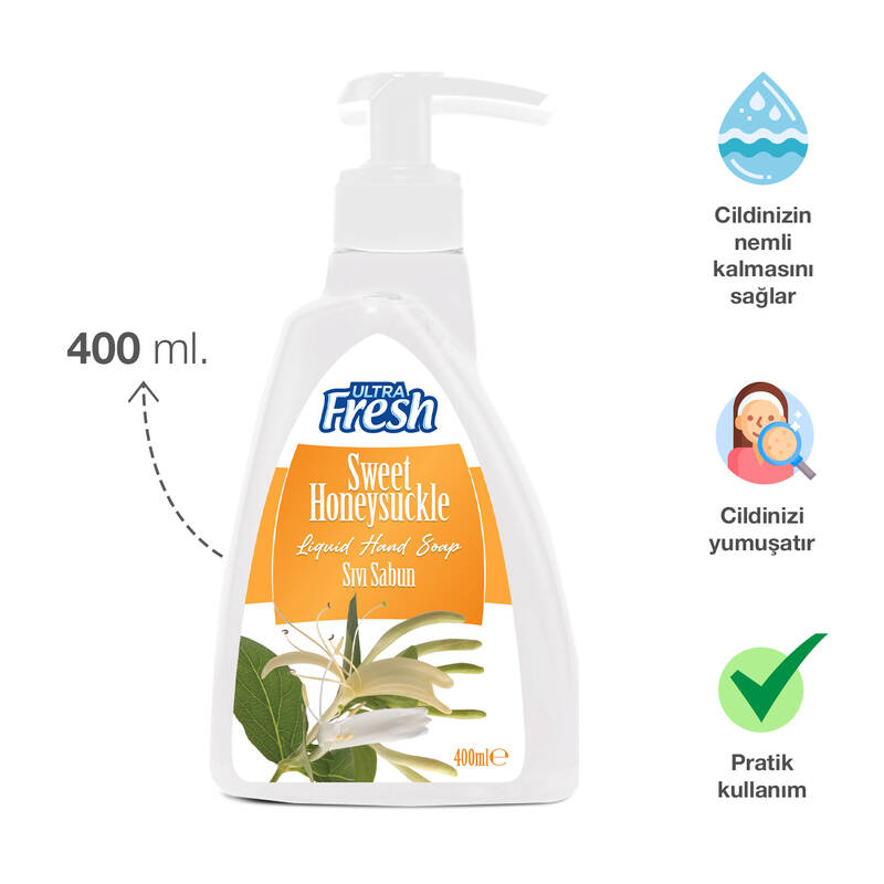 Ultra Fresh Sıvı Sabun Sweet Hanımeli 400 ml