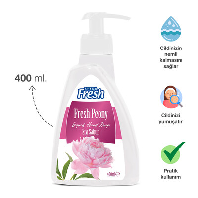 Ultra Fresh - Ultra Fresh Sıvı Sabun Taze Şakayık 400 ml (1)