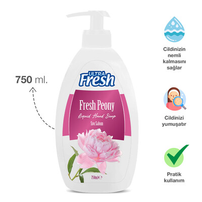 Ultra Fresh Sıvı Sabun Taze Şakayık 750 ml - Thumbnail